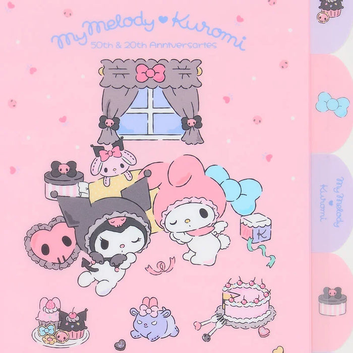 Japan Sanrio - My Melody & Kuromi A4 clear file with 5 pockets (Angel)