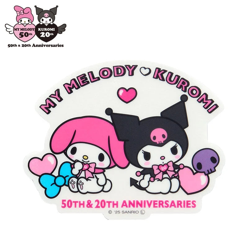Japan Sanrio - My Melody & Kuromi Decopeta Sticker (Happy Anniversary)