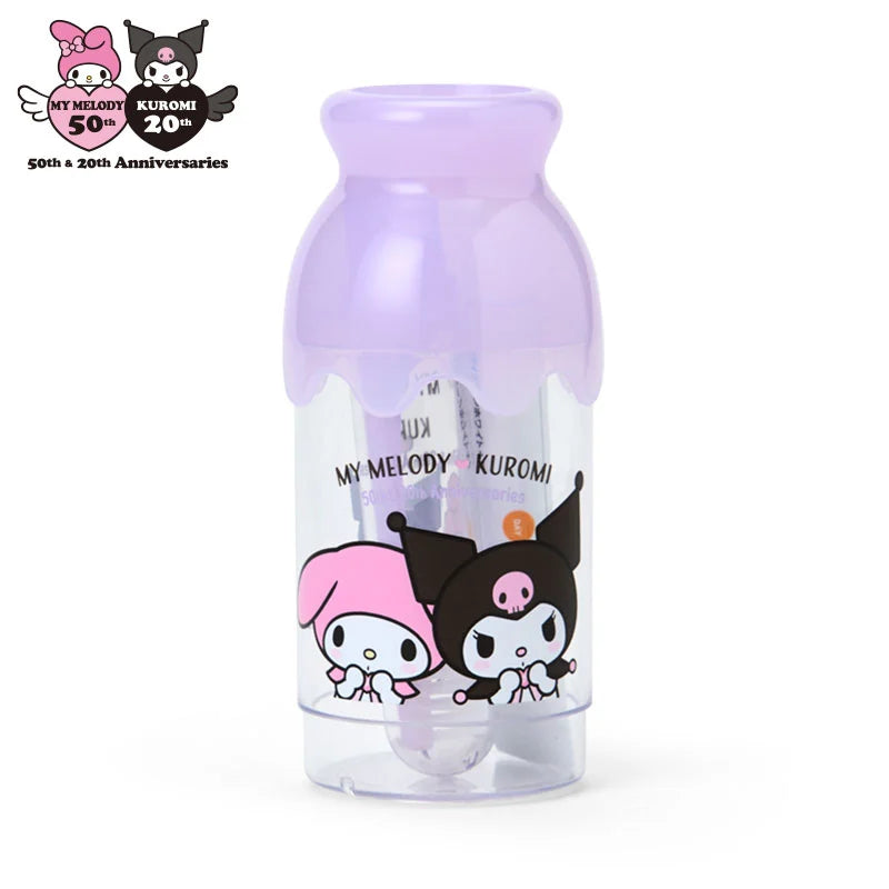 Japan Sanrio - My Melody & Kuromi Milk Bottle-Shaped Toothbrush Set (Happy Anniversary)