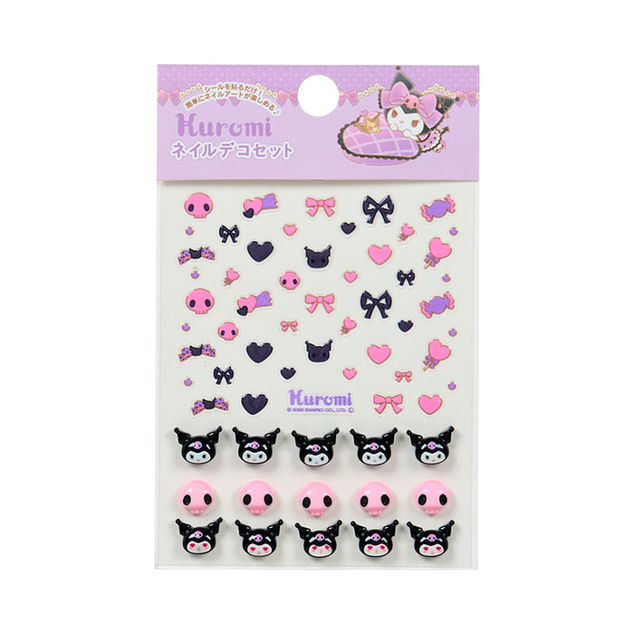 Japan Sanrio - Kuromi Nail Deco Set