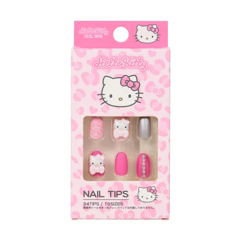 Japan Sanrio - Hello Kitty Leopard Print Nail Tips