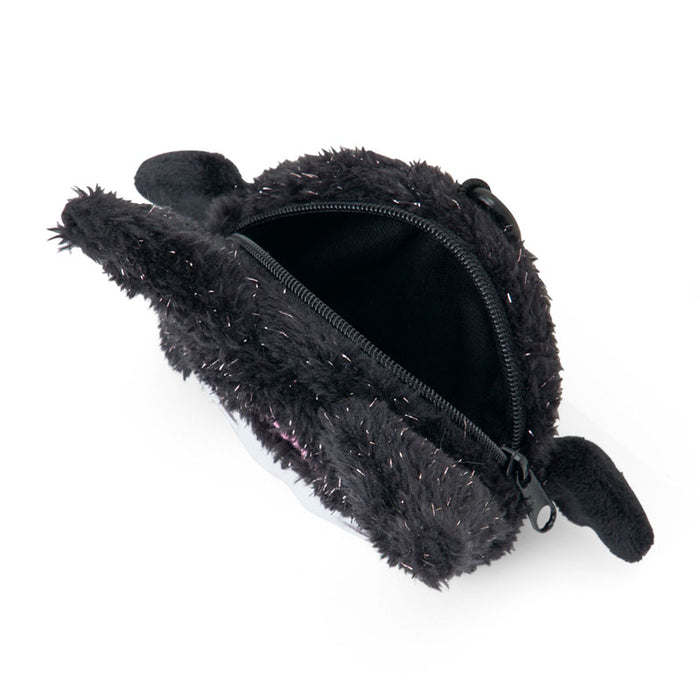 Japan Sanrio - Kuromi Face Mini Pouch Color: Black
