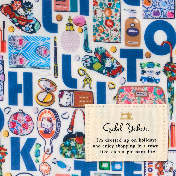 Japan Sanrio - Hello Kitty Liberty Fabrics Flat Pouch (ABC) Color: Blue