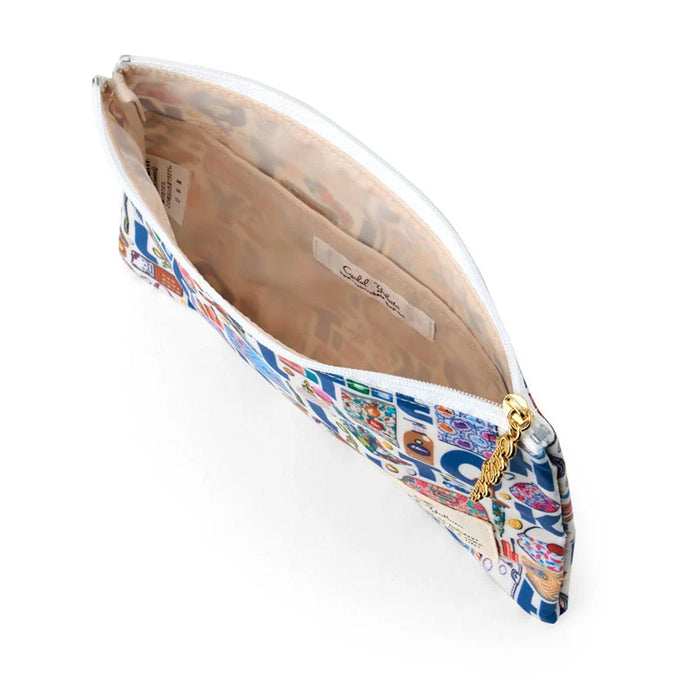 Japan Sanrio - Hello Kitty Liberty Fabrics Flat Pouch (ABC) Color: Blue