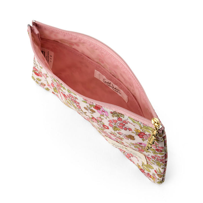 Japan Sanrio - My Melody Liberty Fabrics Flat Pouch (Flower) Color: Pink