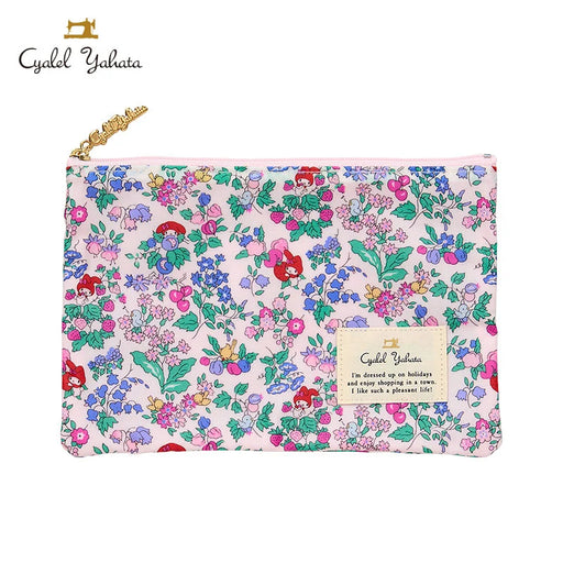 Japan Sanrio - My Melody Liberty Fabrics Flat Pouch (Flower) Color: White