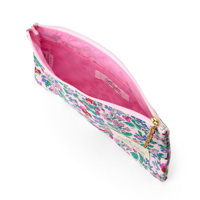Japan Sanrio - My Melody Liberty Fabrics Flat Pouch (Flower) Color: White