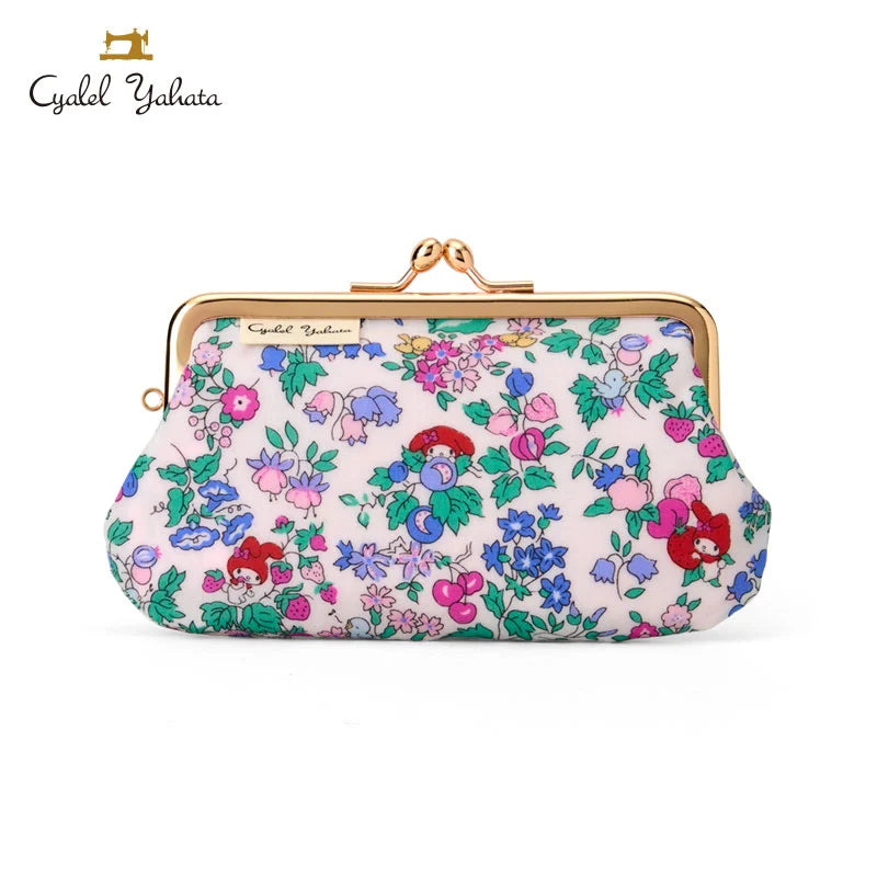 Japan Sanrio - My Melody Liberty Fabrics Mini Purse Pouch (Flower) Color: White