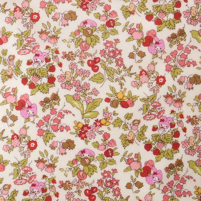 Japan Sanrio - My Melody Liberty Fabrics Tote Bag S (Flower) Color: Pink