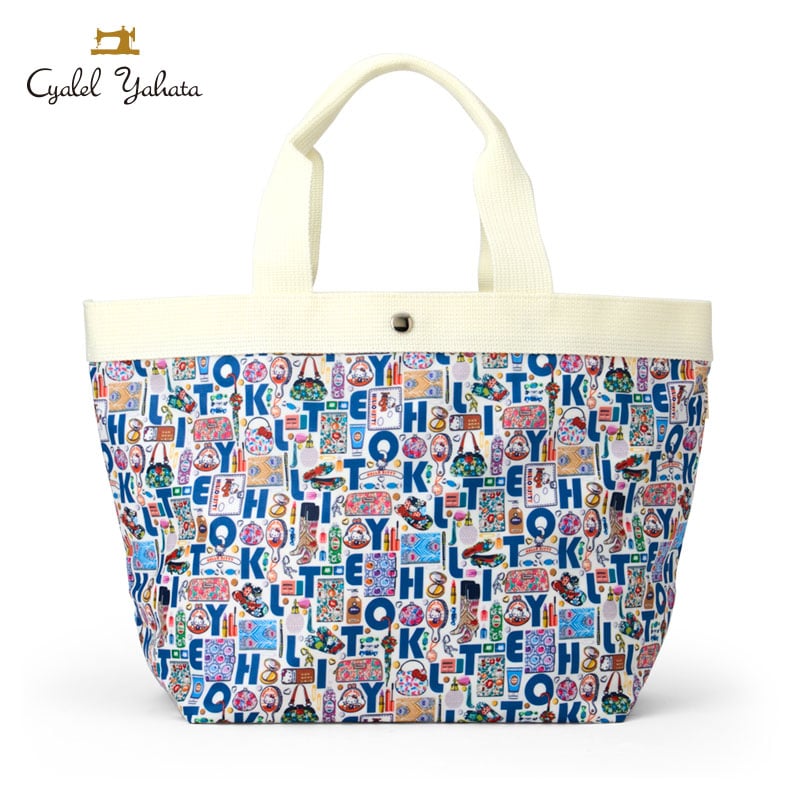 Japan Sanrio - Hello Kitty Liberty Fabrics Tote Bag L (ABC) Color: Blue