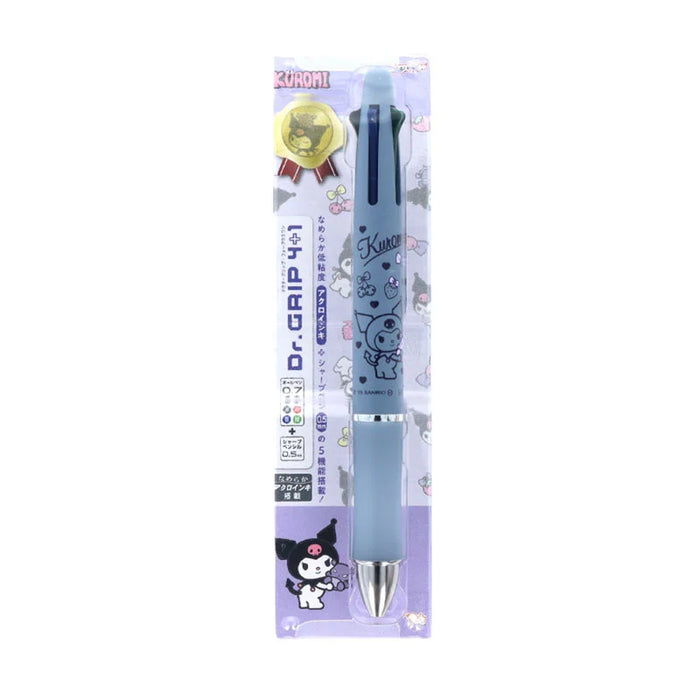 Japan Sanrio - Kuromi Dr. Grip 4+1 Ballpoint Pen and Mechanical Pencil