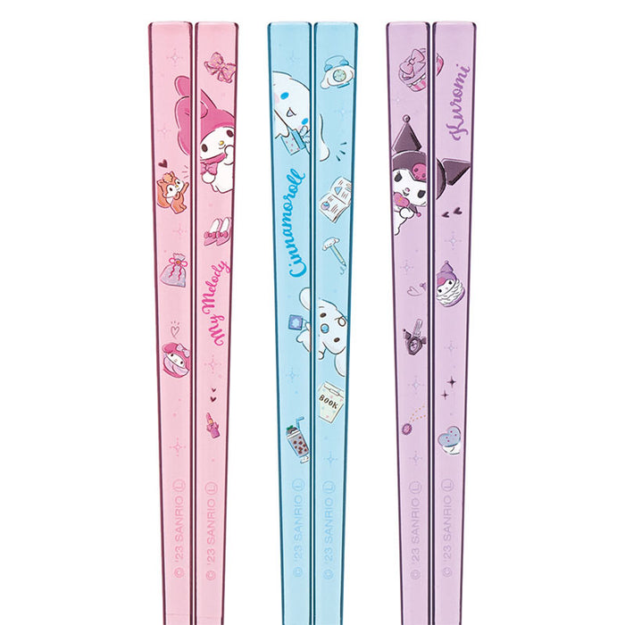 Japan Sanrio - Sanrio Characters Acrylic Chopsticks Set of 3