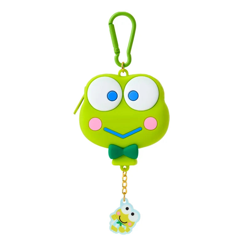 Japan Sanrio - Kero Kero Keroppi Face-shaped silicone mini pouch (Dreaming balloon)