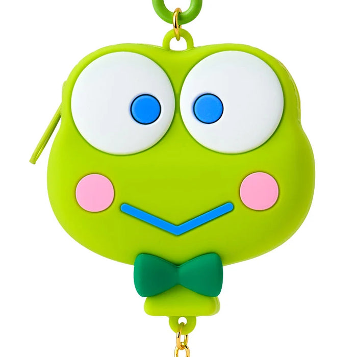 Japan Sanrio - Kero Kero Keroppi Face-shaped silicone mini pouch (Dreaming balloon)