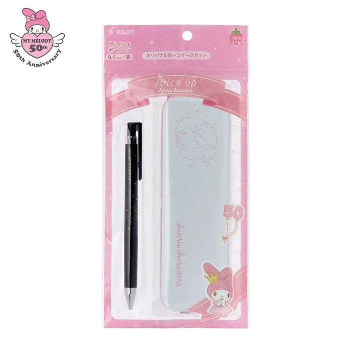 Japan Sanrio - My Melody Gel ink Ballpoint Pen and Original Tin Pen Case Set (Juice Up)