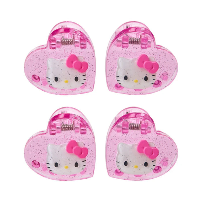 Japan Sanrio - Hello Kitty Set of 4 Mini Hair Clips (Color: Pink)