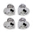 Japan Sanrio - Hello Kitty Set of 4 Mini Hair Clips (Color: Silver)