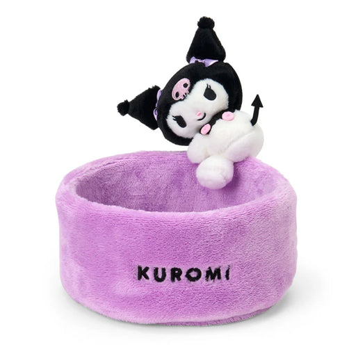 Japan Sanrio - Fluffy Kuromi Small item Case with Mascot (Round)