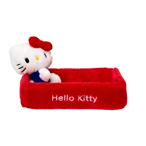 Japan Sanrio - Fluffy Hello Kitty Small item Case with Mascot (Square)