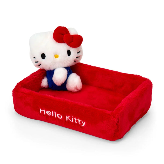 Japan Sanrio - Fluffy Hello Kitty Small item Case with Mascot (Square)