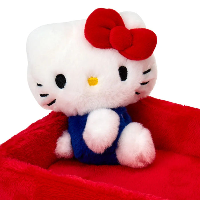 Japan Sanrio - Fluffy Hello Kitty Small item Case with Mascot (Square)