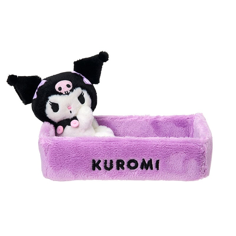 Japan Sanrio - Fluffy Kuromi Small item Case with Mascot (Square)