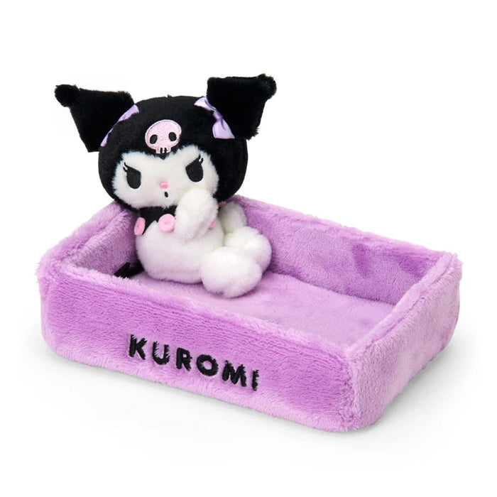 Japan Sanrio - Fluffy Kuromi Small item Case with Mascot (Square)