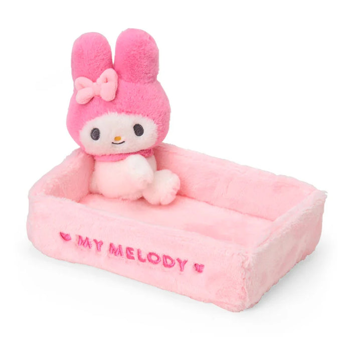 Japan Sanrio - Fluffy My Melody Small item Case with Mascot (Square)