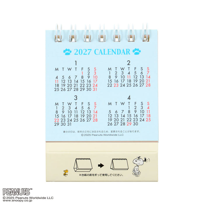 Japan Sanrio - Calendar & Planner 2026 x Snoopy Ring Mini Calendar 2026
