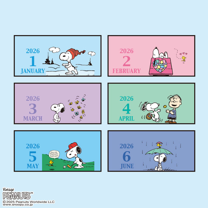 Japan Sanrio - Calendar & Planner 2026 x Snoopy Ring Mini Calendar 2026