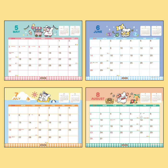 Japan Sanrio - Calendar & Planner 2026 x Hanamaruobake Ring Calendar 2026