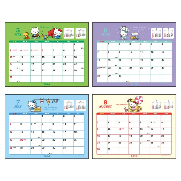 Japan Sanrio - Calendar & Planner 2026 x Hello Kitty Ring Calendar 2026