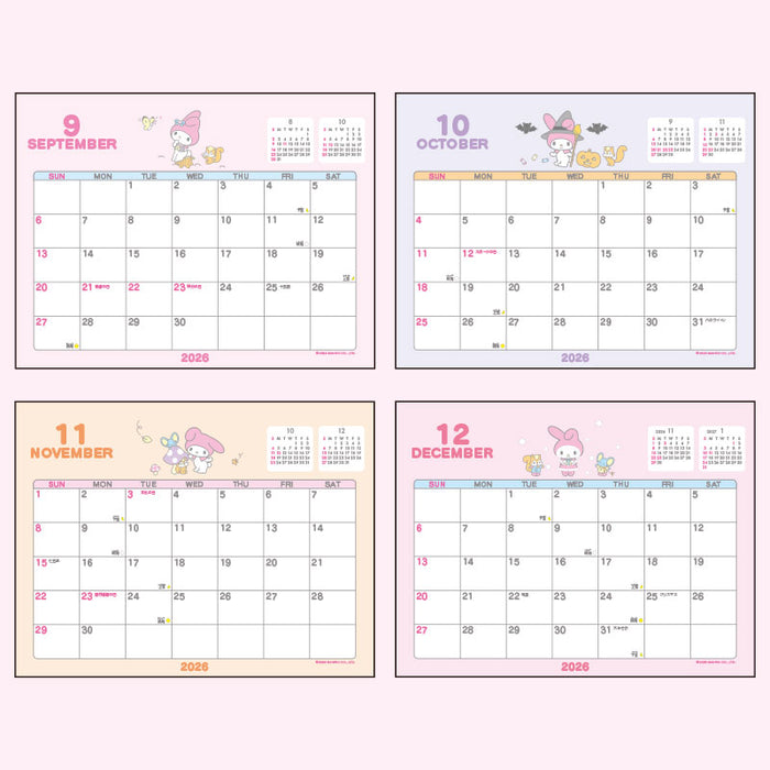 Japan Sanrio - Calendar & Planner 2026 x My Melody Ring Calendar 2026