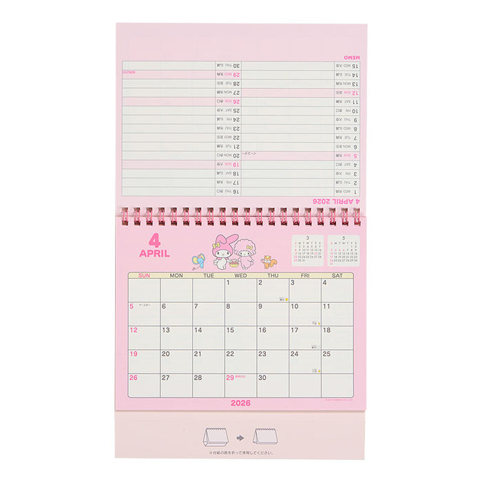 Japan Sanrio - Calendar & Planner 2026 x My Melody Ring Calendar 2026