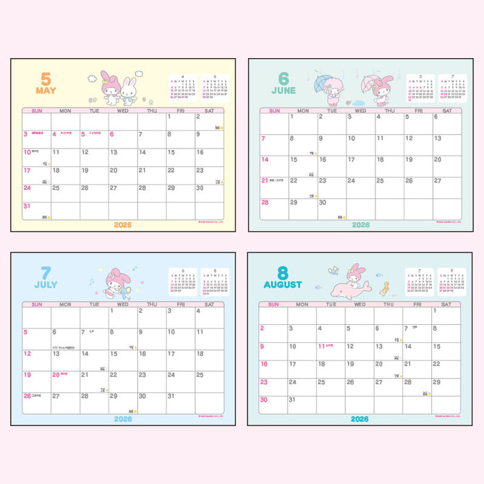 Japan Sanrio - Calendar & Planner 2026 x My Melody Ring Calendar 2026