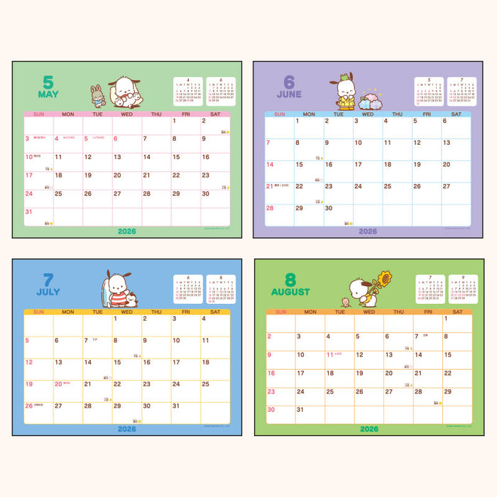 Japan Sanrio - Calendar & Planner 2026 x Pochacco Ring Calendar 2026