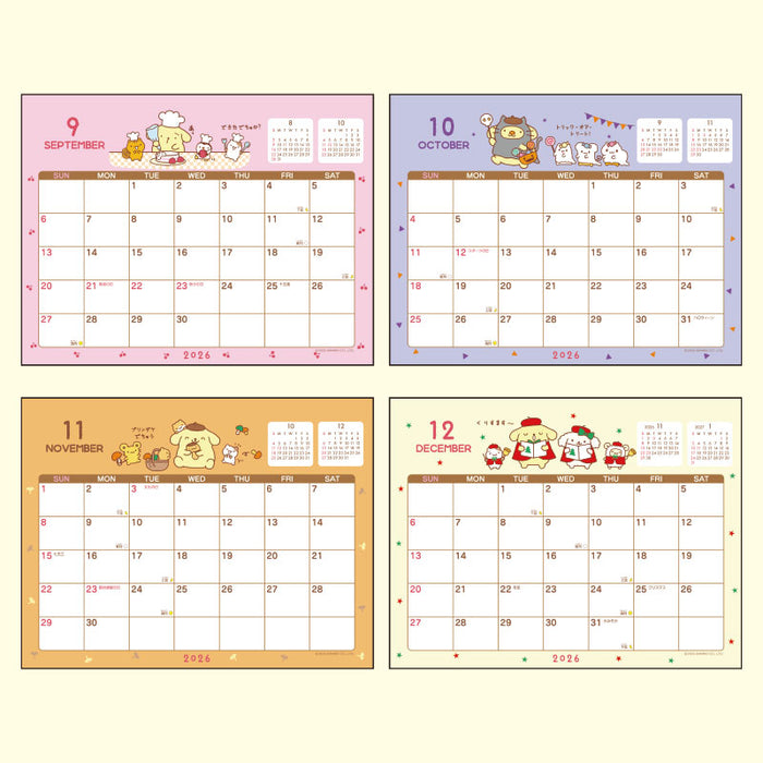 Japan Sanrio - Calendar & Planner 2026 x Pompompurin Ring Calendar 2026