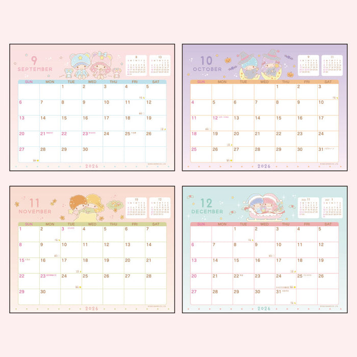 Japan Sanrio - Calendar & Planner 2026 x Little Twin Stars Ring Calendar 2026