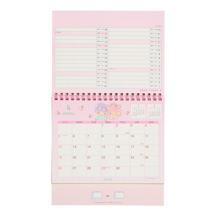 Japan Sanrio - Calendar & Planner 2026 x Little Twin Stars Ring Calendar 2026
