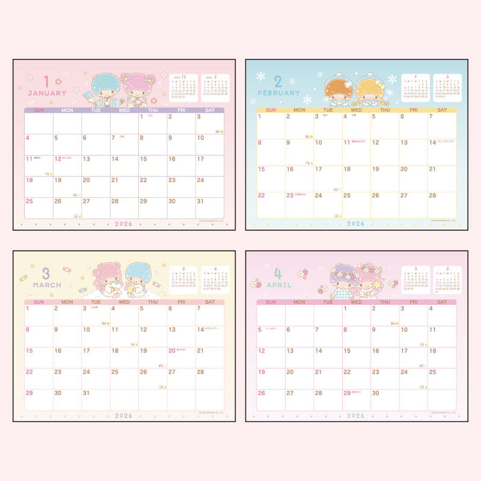 Japan Sanrio - Calendar & Planner 2026 x Little Twin Stars Ring Calendar 2026