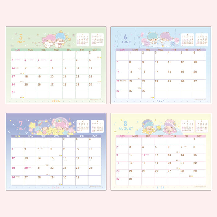 Japan Sanrio - Calendar & Planner 2026 x Little Twin Stars Ring Calendar 2026
