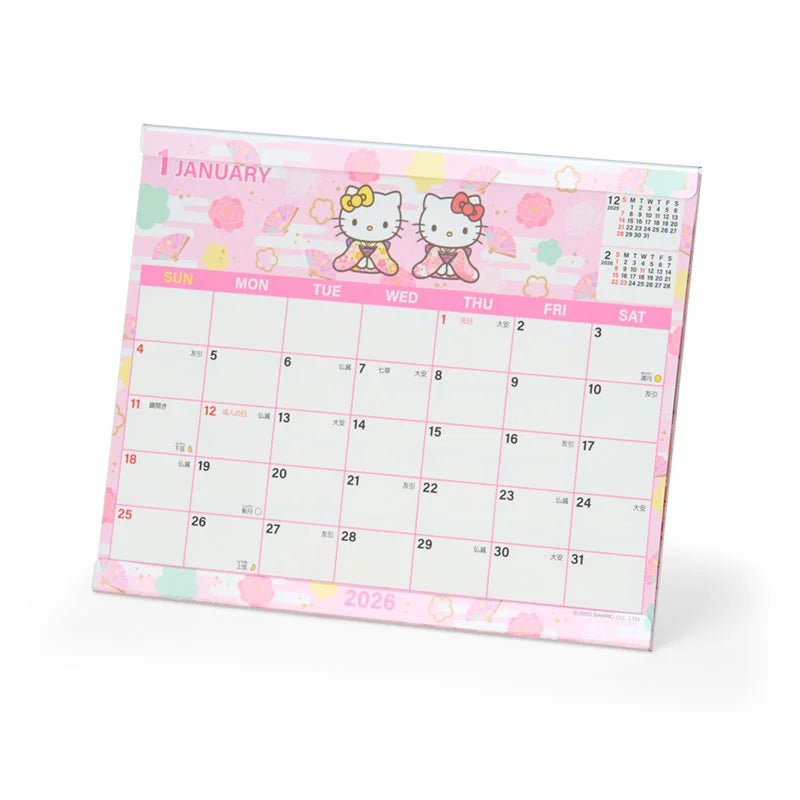Japan Sanrio - Calendar & Planner 2026 x Hello Kitty Sheet Calendar 2026