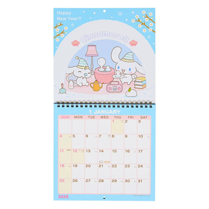 Japan Sanrio - Calendar & Planner 2026 x Cinnamoroll Wall Calendar M 2026