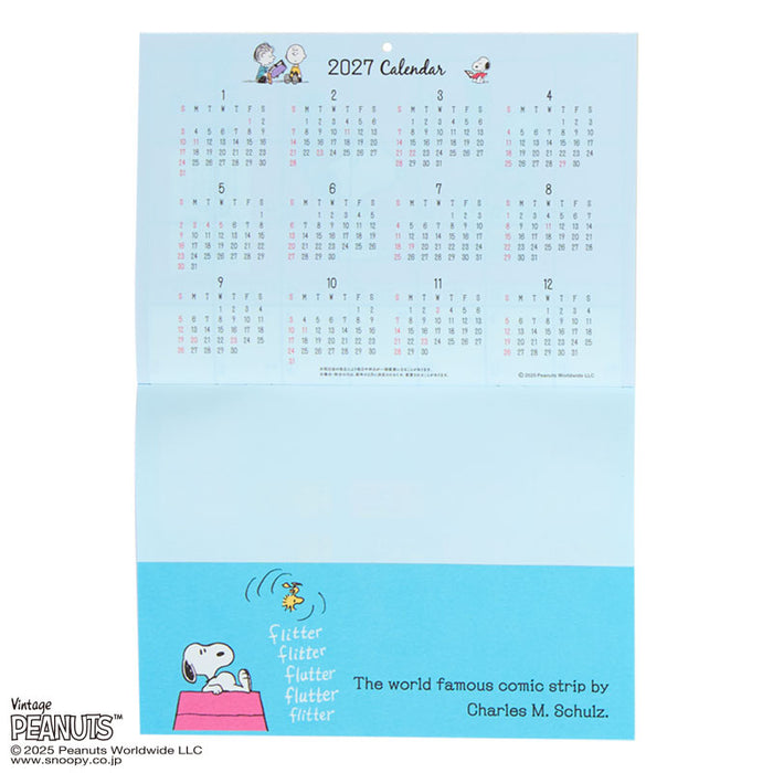 Japan Sanrio - Calendar & Planner 2026 x Snoopy Wall Calendar Horizontal 2026