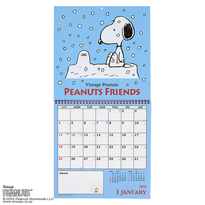 Japan Sanrio - Calendar & Planner 2026 x Snoopy Wall Calendar L 2026