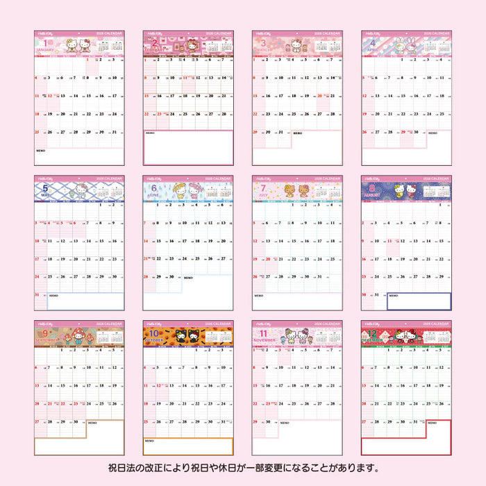 Japan Sanrio - Calendar & Planner 2026 x Hello Kitty Write Calendar 2026