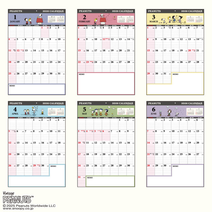 Japan Sanrio - Calendar & Planner 2026 x Snoopy Write Calendar 2026