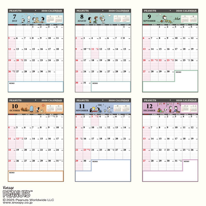 Japan Sanrio - Calendar & Planner 2026 x Snoopy Write Calendar 2026