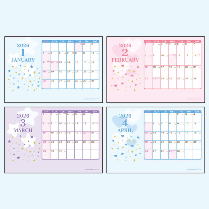 Japan Sanrio - Calendar & Planner 2026 x Cinnamoroll Calendar with Mascot