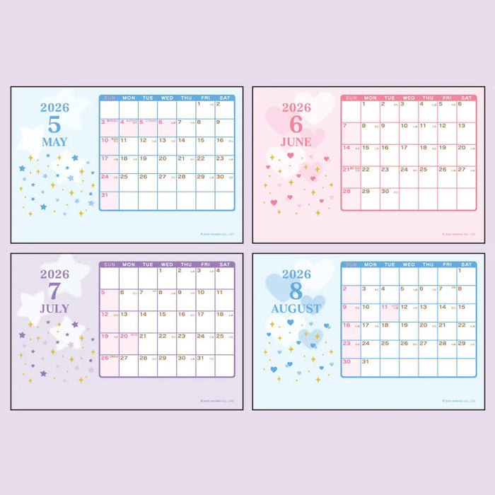 Japan Sanrio - Calendar & Planner 2026 x Kuromi Calendar with Mascot